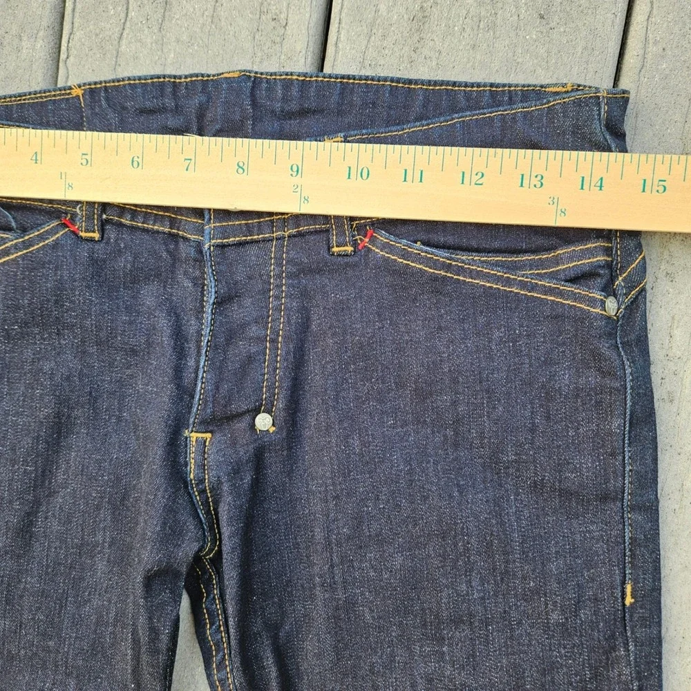 Rufskin Matchstick Slim-Fit Straight Indigo Button Fly Jeans Mens Size 30 USA
